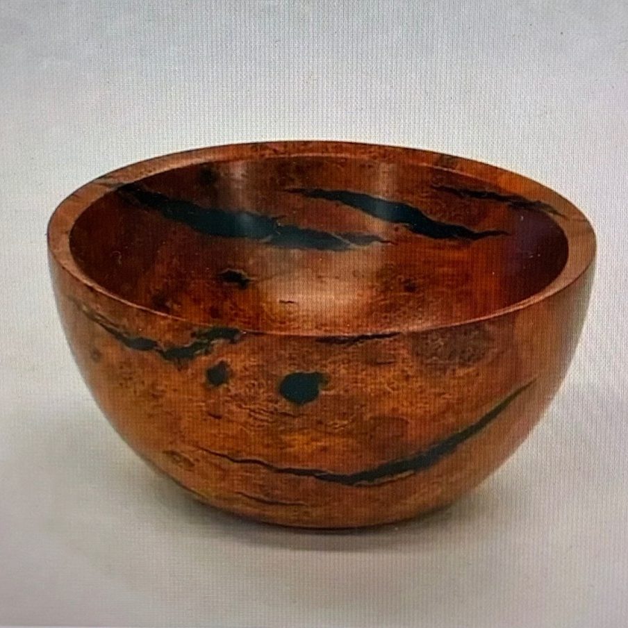 Burled Cherry with Black Resin Bowl