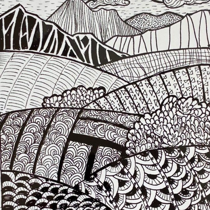 Clouds And Hills - print