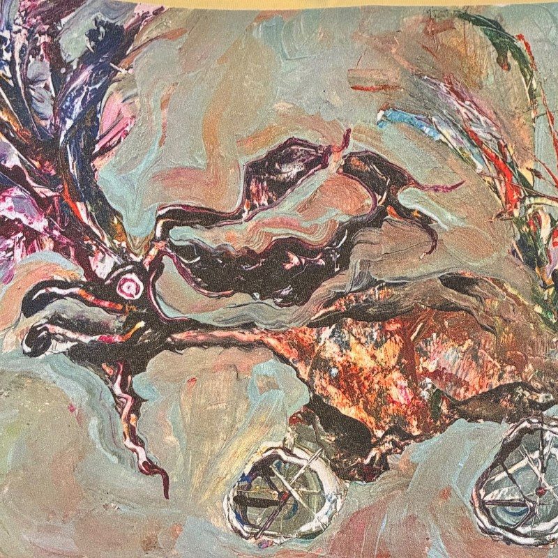 Goat Cyclist Art - t-shirt