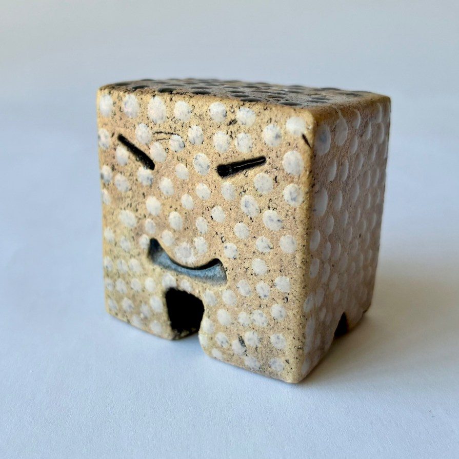 Hope Stone w/black dots on top - ceramics (Cone 6 clay)