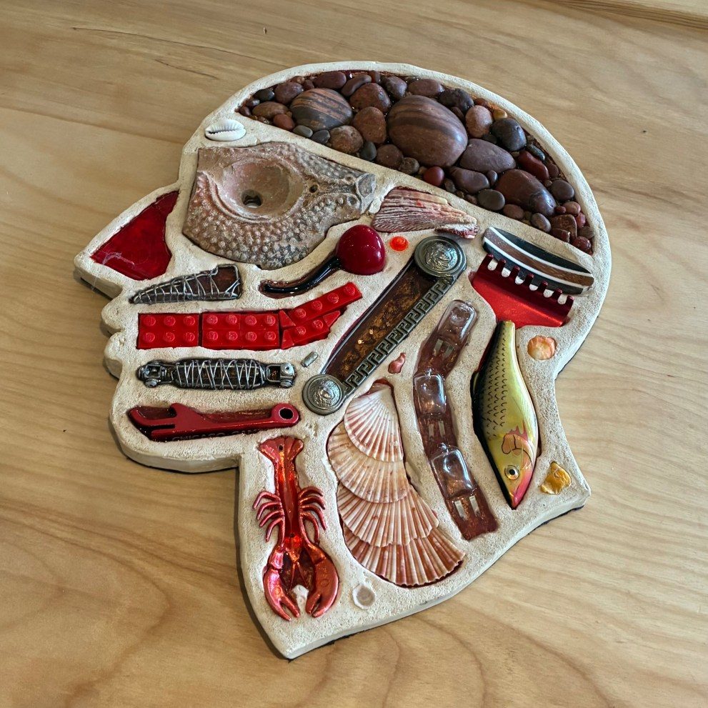 Large Skullhead 4 - ceramic sculpture