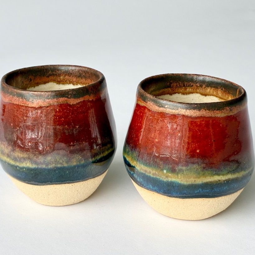Red Shot Glasses - ceramics