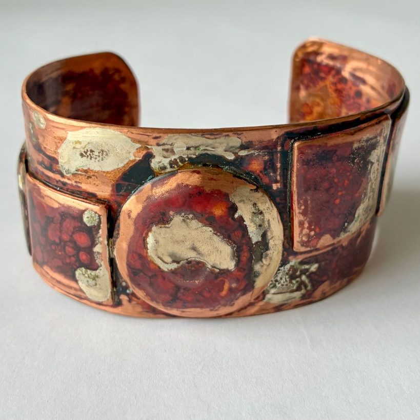 Square & Circle Copper Bracelet - bracelet