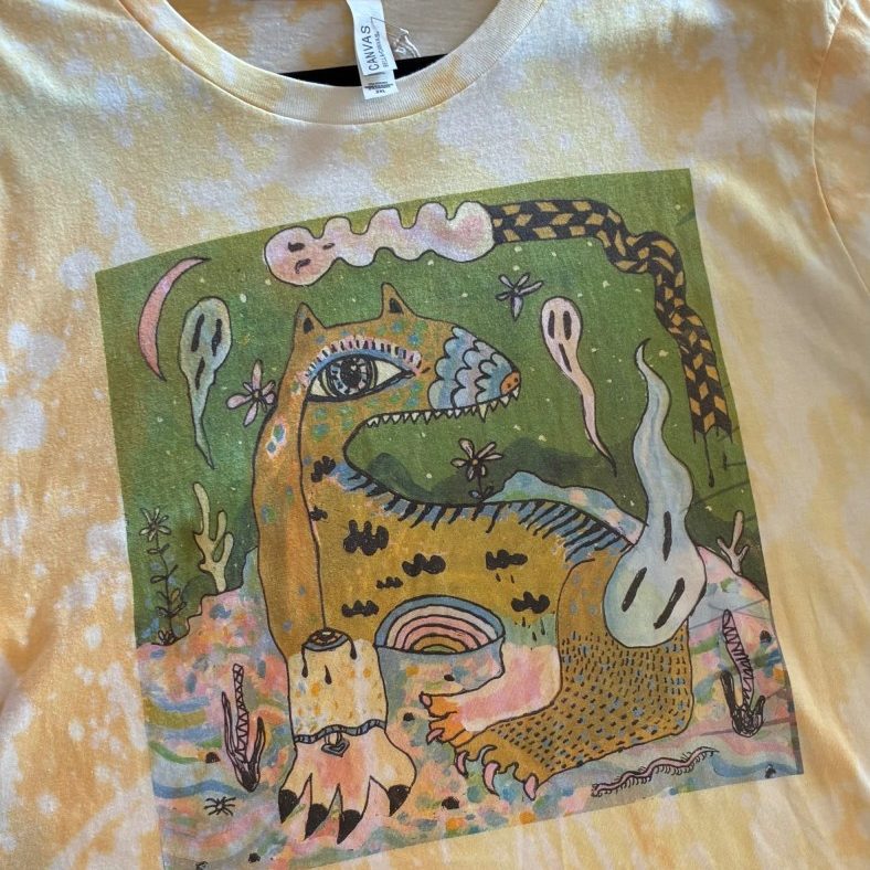 Yellow Creature & Ghosts - t-shirt