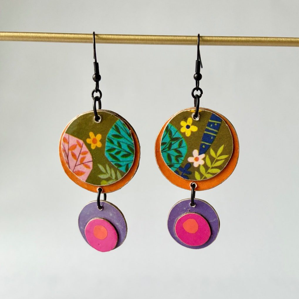 "Album Cover Collage Earrings" - Lisa Barcy