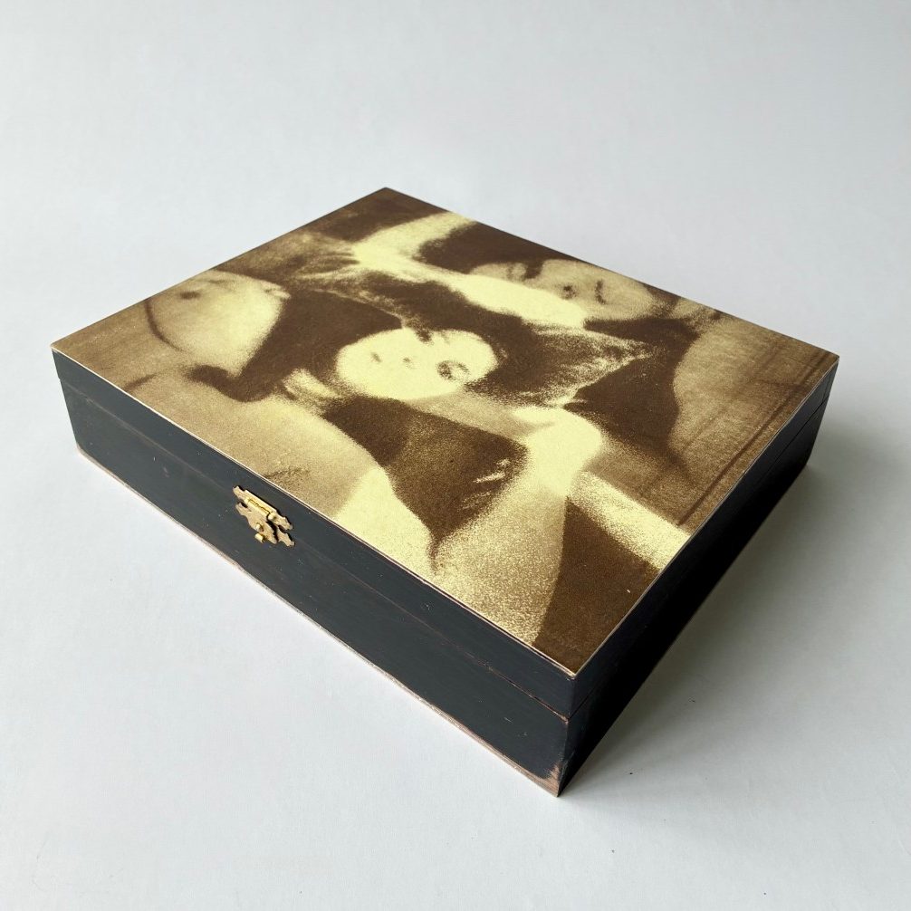 Feminine Figure Photogravure Print - Cigar Box