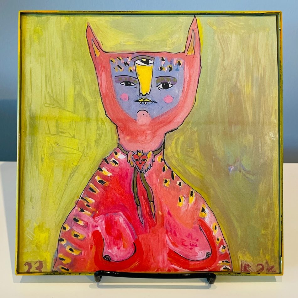 Bolo Lover Titty Kat - framed painting