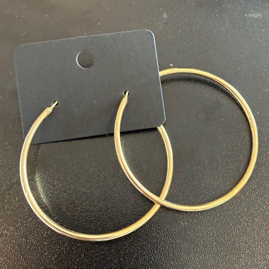 "Gold Hoop" Large Earrings - Nolan Code