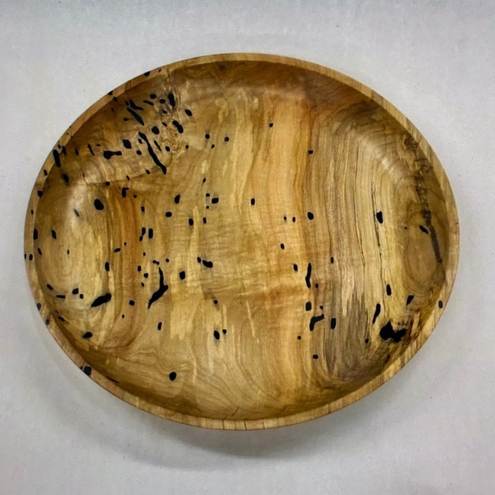 Michael Johnson - Wormy Maple Bowl with Black Resin