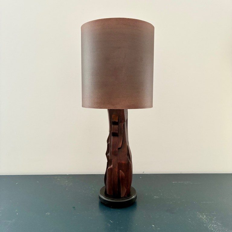 "Cherry-colored Wood Lamp" - Todd Lewis