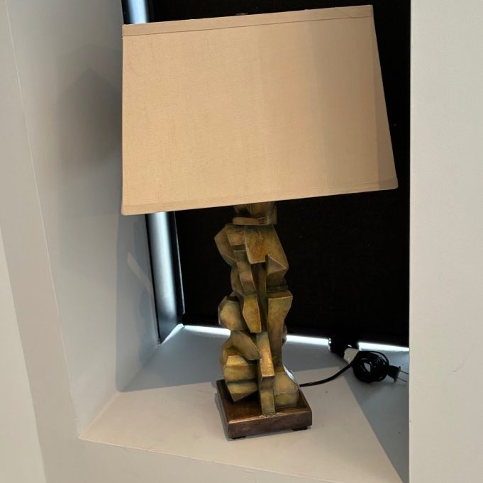 "Wood Lamp w/Triangular Shade" - Todd Lewis